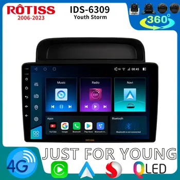 Rotiss 8Core Android autorádia GPS Na Toyota Land Cruiser LC100 Lexus LX 470 1998-2002 CarPlay Auto Stereo 4G WIFI Displej 2 DIN