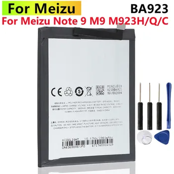 Originálne Batérie BA923 Pre Meizu Poznámka 9 / M9 Poznámka M923Q M923H 4000mAh Telefón Kvalitné Batérie + Nástroje