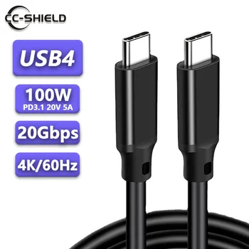 USB4 USB 4 Gen2 Typ-C Kábel 20Gbps PD3.1 100W Rýchle Nabíjanie 4K@60Hz Video Tunel USB3.2 USB3 2*2 plne Vybavený, Dátový Kábel