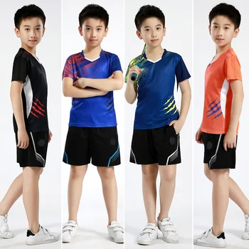 Nové Tenisové Oblečenie Deti Bedminton Stolný Tenis Košele Chlapcov Bežecké Cvičenia, Tričká, Športové Oblečenie Pre Deti