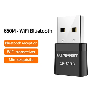 USB Bluetooth Adaptéra WiFi 5 ghz Dual Band 650Mbps AC Bezdrôtový Prijímač Mini WiFi Dongle BT4.2 WIFI Sieťová Karta pre PC / Notebook