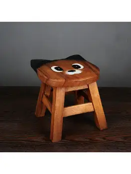 Kreatívne roztomilý masívneho dreva deti stolice cartoon malej lavičke domov zmeniť topánky stolice