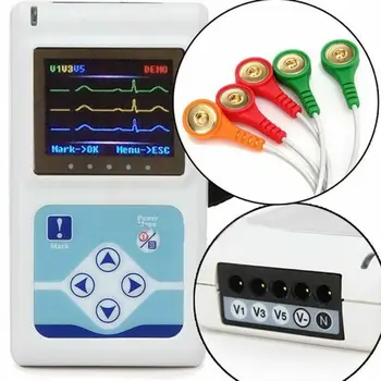 3 Kanálové Ekg Stroj 24-Hodinové Dynamické Holter EKG, EKG Rekordér Holter Monitor Pice, ktoré sa uskutočnili S CE ISO Schválený
