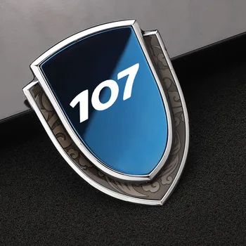 Auto Kovové 3d Nálepka Auto Logo Vlastné Štít Styling Dekorácie, Nálepky Pre Peugeot 107 Príslušenstvo