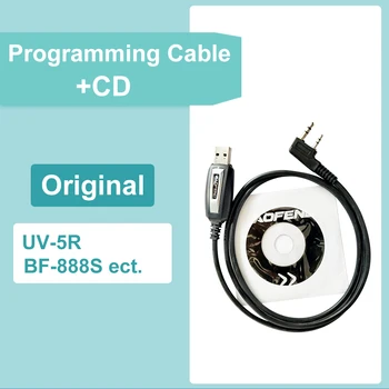 UV-K5 Programovanie USB Kábel pre Baofeng UV-5R K6 Quansheng UV5R Plus UV 13 UV 17 Pro Programovací Kábel Ovládač S CD Softvér