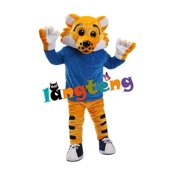1302 Najpredávanejšie Orange Prekladané Tiger Maskoti Kostým Cartoon Cosplay Fursuit Pre Dospelých