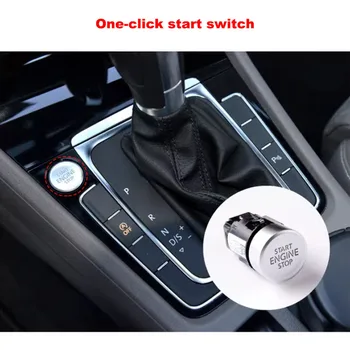1PC Auto Keyless ONE-KLIKNITE na tlačidlo Štart Stop Tlačidlo Motora Zapaľovanie Prepínač Pre Volkswagen Golf 7 14-20