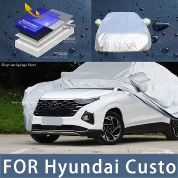 Pre Hyundai Custo Vonkajšie Ochrany Full Auto Pokrýva Snehová pokrývka Slnečník Vodotesný, Prachotesný Exteriéru Auto príslušenstvo
