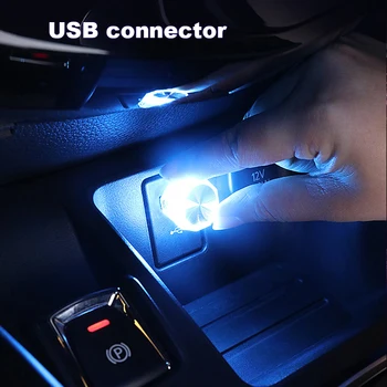 Mini USB LED Auto Light Auto Atmosféru Neónové Svetlo Plug And Play Výzdoba Okolia Lampa Auto Osvetlenie Interiéru Automobilu-styling