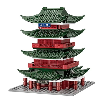Čínsky Antickej Architektúry Pavilón Princa Teng Domáce Dekorácie, Ozdoby Stavebné kamene, Tehly, Hračky, Darčeky