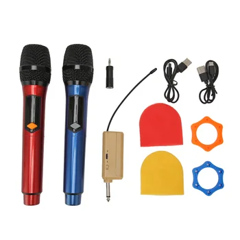 Duálny Bezdrôtový Mikrofón Nabíjateľná LED Displej Bezdrôtový Mikrofón Univerzálny Stabilný Signál Plug and Play pre Reč Karaoke