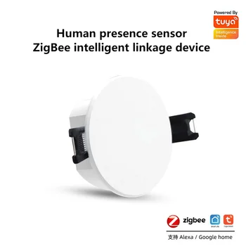 12V 0.3~9 m, ZigBee Smart Home Ľudskej Prítomnosti Senzor App Načasovať Strop WiFi Ľudské Dýchanie Detekcie