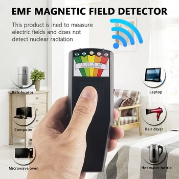 Elektromagnetické Pole LED EMF Meter Magnetické Pole Detektora Ghost Lov Paranormálne Zariadenia Prenosný Tester Počítadlo