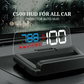 Voda Temp ot. / MIN Napätie Alarm čelné Sklo Projektor Auto Head Up Display C500 Zrkadlo HUD OBD2 Tachometra Vozidla Bezpečnostný Alarm