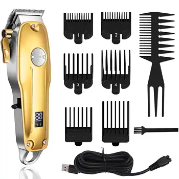 Kemei hair clipper profesionálny zastrihávač chĺpkov vlasy muži fréza USB rechargeab vlasy rezanie LCD displej 1986PRO