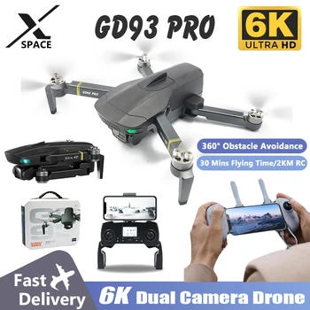 GD93 Pro Max Profesionálny Vojak 6K HD Striedavé Prekážkou Vyhýbanie Vysoký Rozsah GPS Esc Quadcopter 30mins Dlhé Vytrvalosť Hračky Darček