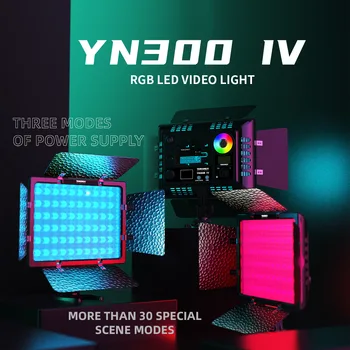 YN300 IV YN-300 IV RGB LED Video Svetlo 3200k-5600K RGB Full-Farebné Kamery, Foto, Osvetlenie pre Studio Video S AC Adaptér