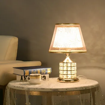 Európska rubikova Kocka Krištáľové Lampy Spálňa Posteli Domácnosti Jednoduché, Moderné, Teplé, Romantický Inn Nočný Stolík Lampa
