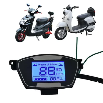 1pc Klince Skúter LCD Displej Motorových Speedmeter Displeji Súpravy 6PIN Rozhranie Elektrický Bicykel 48-72V E-Bike Displej LCD Montáž Repai