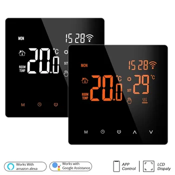 LCD Displej, WiFi, Smart Termostat pre Elektrické Podlahové Kúrenie, Voda/Plyn Kotol Teploty Diaľkový ovládač s dotykovou Obrazovkou.