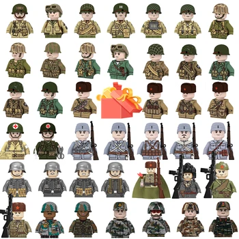 Moc Ww2 Vojenské Armády Mini Obrázok DIY Sniper Tank Soldier Medic Stroj Strelec 2023 Deti Hračky pre Chlapcov, Dievčatá Dar nemeckej Juguete