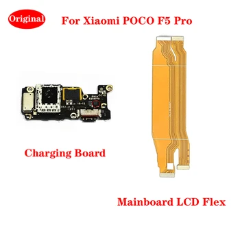 Originálne USB Nabíjací Dok Port Micphone Slot Karty SIM Dosky Doske LCD Flex Kábel Zásuvka Pre Xiao POCO F5 Pro