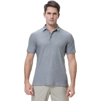 Letné Športové Palcový Golfové Tričko S Krátkym Rukávom Pre Mužov Pure Color T Shirt Ležérne Módne Topy Mužské Oblečenie